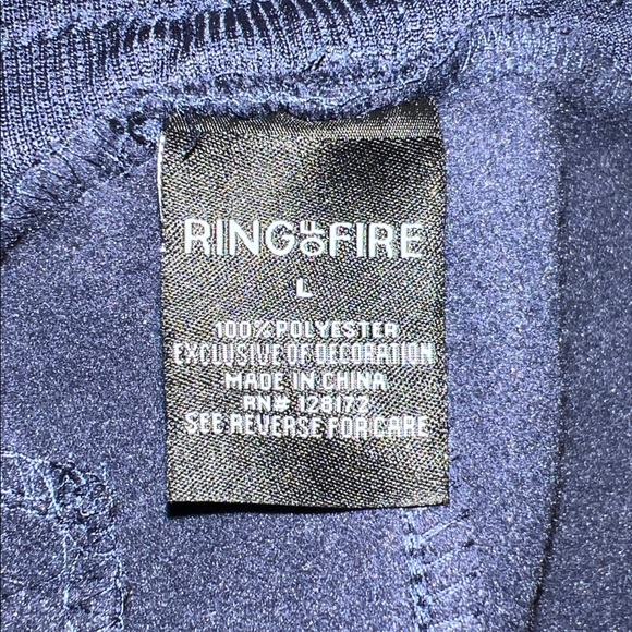 Ring of Fire Blue Jogger Sweatpants Size Large - Picture 4 of 4